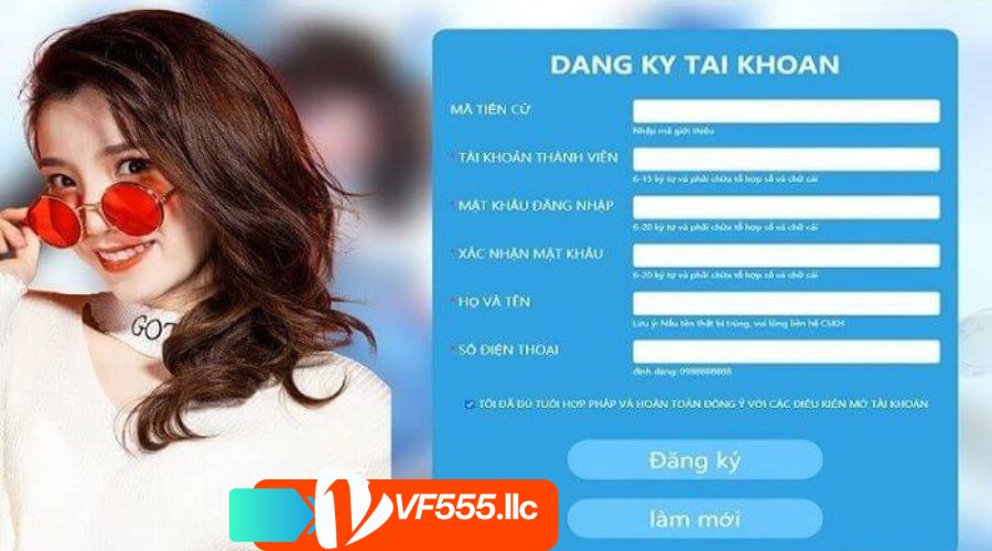 đăng ký tài khoản vf555